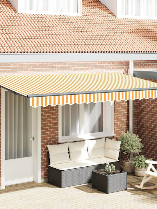 vidaXL Τέντα Βεράντας Κίτρινη 3.5x2m