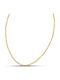 Themelidis Jewels Chain Neck made of Stainless Steel Gold-plated Thin Thickness 2.6mm and Length 65cm
