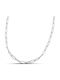 Themelidis Jewels Γυναικεία Αλυσίδα Λαιμού από Ανοξείδωτο Ατσάλι Λεπτή Πάχους 4mm και Μήκους 45cm