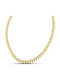 Themelidis Jewels Chain Neck made of Stainless Steel Gold-plated Wide Thickness 6mm and Length 55cm