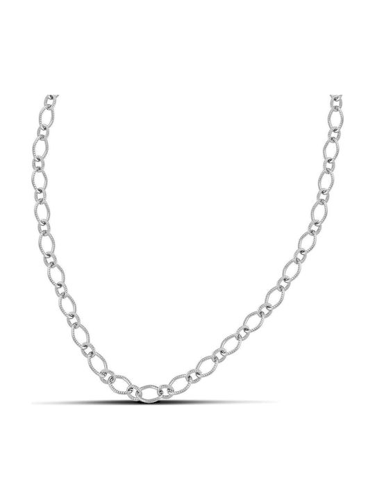 Themelidis Jewels Chain Neck made of Stainless Steel Wide Thickness 6.5mm and Length 75cm