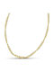 Themelidis Jewels Chain Neck made of Stainless Steel Gold-plated Thin Thickness 3.8mm and Length 45cm