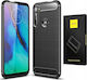 Spacecase Carbon Back Cover Σιλικόνης Μαύρο (Motorola One Fusion Plus)