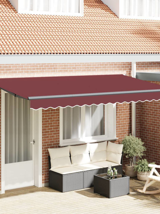 vidaXL Cort Terasă Burgundy x2m
