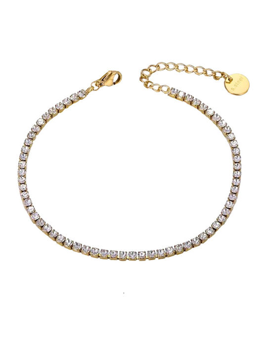 Theodora's Jewellery Brățară De Glezna Placată Cu Aur Din Oțel Theodora's Jewellery Brățară De Glezna Placată Cu Aur Din Oțel