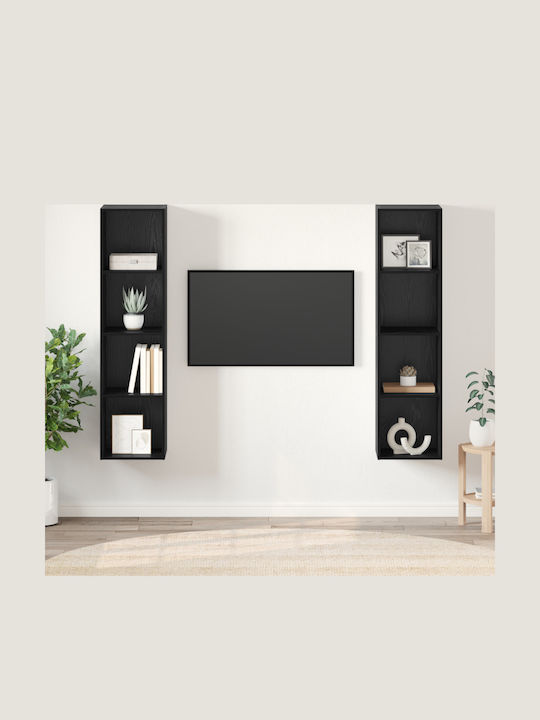 Living Room TV Unit Black L37xW37xH142.5cm