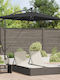 Hanging Metal Black Garden & Terrace Parasol 2.94x2xHeight 2.54m