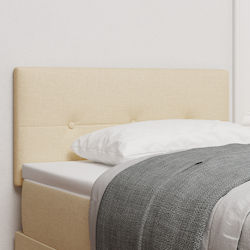 vidaXL Bett Kopfteil aus Stoff Cream 90x7x88cm