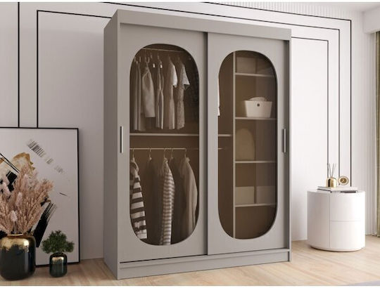 Hartford 519 Δίφυλλη Ντουλάπα Συρόμενη Κασμίρι 150x62x200cm