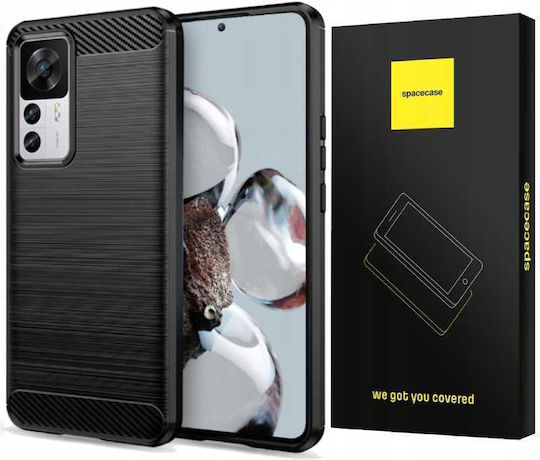 Spacecase Carbon Задна корица Черен (Xiaomi 12T, Xiaomi 12T Pro)