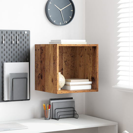 Wall Shelf Old Wood 37x37x37cm