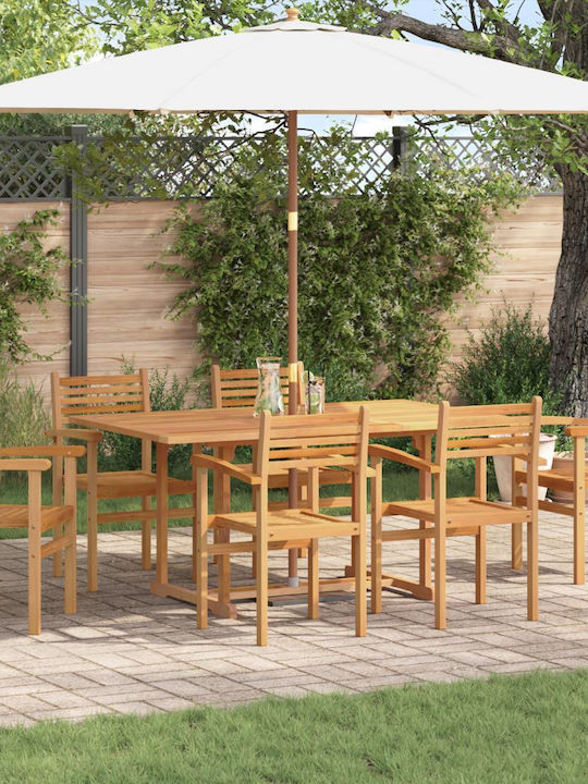 Garten- und Outdoor-Möbelsets 6 Stück Kastanienbraun