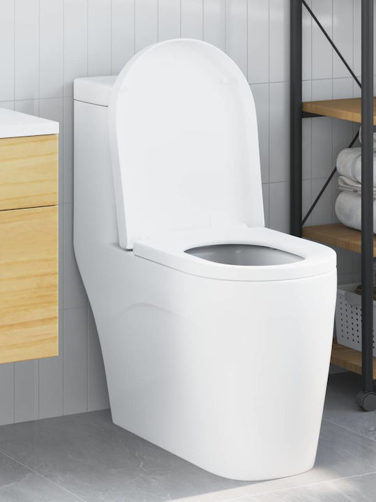 vidaXL Λεκάνη Δαπέδου Λευκή 8721288756312