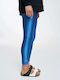 Jacquelline Vienna Täglich Frauen Leggings Glänzend Blau