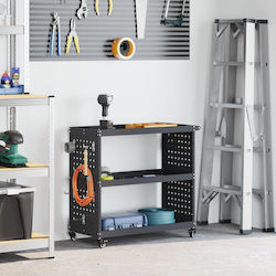 vidaXL Metallisch Werkzeugkiste B75xT35xH73cm