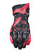 Five RFX1 Evo Winter Herren Motorradhandschuhe Leder Black/Fluo Red