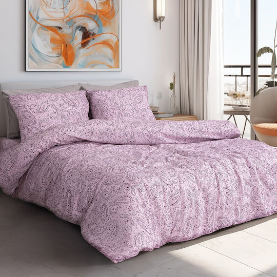 Beauty Home Aelia Art 12257 Σετ Σεντόνια King Size 270x260εκ. Λιλά (4τμχ)