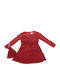 Rochie pentru Copii Mânecă lungă Catifea Set cu Accesorii Red