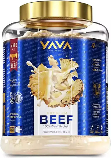 Yava Labs Premium Beef Protein with Flavor Golden Pineapple 2kg