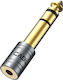 Cabletime Converter 6.3mm male to 3.5mm female Gold 1pcs CT-6M3F-AG