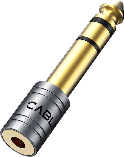 Cabletime Converter 6.3mm male to 3.5mm female Gold 1pcs CT-6M3F-AG