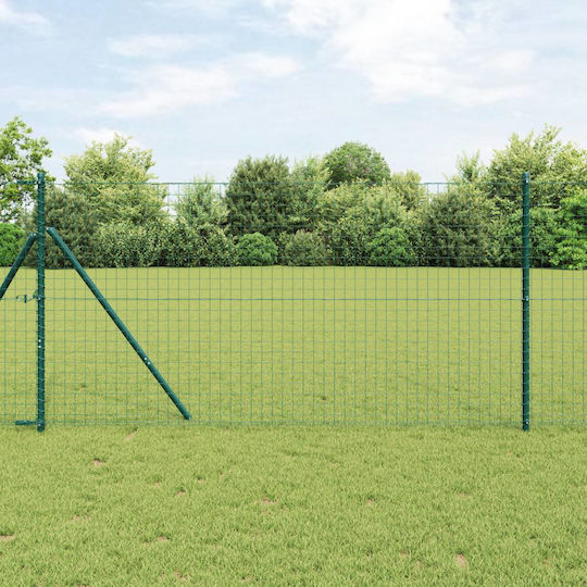 vidaXL Träger für Gartenzaun aus Stahl 130cm 2Stück Green