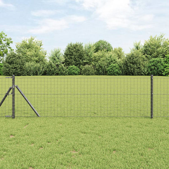vidaXL Garden Fencing Material 2pcs Gray