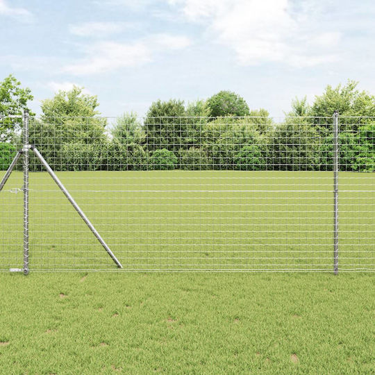 vidaXL Garden Fencing Material 2pcs Silver