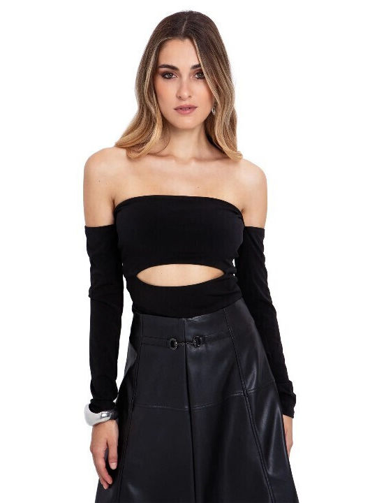 Γυναικεία Μπλούζα Strapless Μαύρο