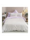 Charalambidis Textiles Cearceaf De Pat Super Dublu Cu Hugger Din Cauciuc 160x200+30cm Lila