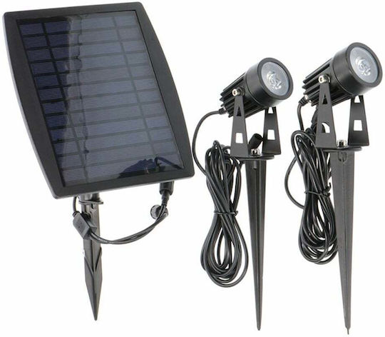 123led Set of 2 Wall Solar Lights Warm White 3000K with Photocell IP65
