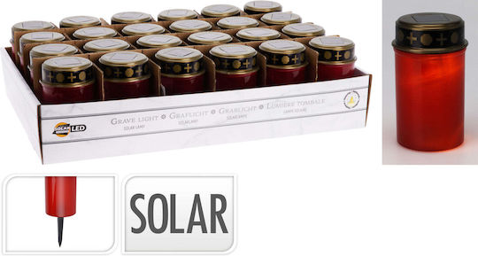 Lampă Solară Lanternă Roșu cu Fotocelulă