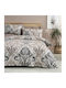 Charalambidis Textiles Victoria Super-Double Bed Sheet with Rubber Hugger 160x200+30cm Beige