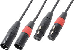Power Dynamics Ποιοτικό 2 x XLR male - 2 x XLR female 12m Power Dynamics Ποιοτικό 2 x XLR male - 2 x XLR female 12m