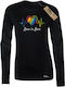 Women's Long Sleeve Printed Blouse Love Is Love Black – Takeposition Pride Collection