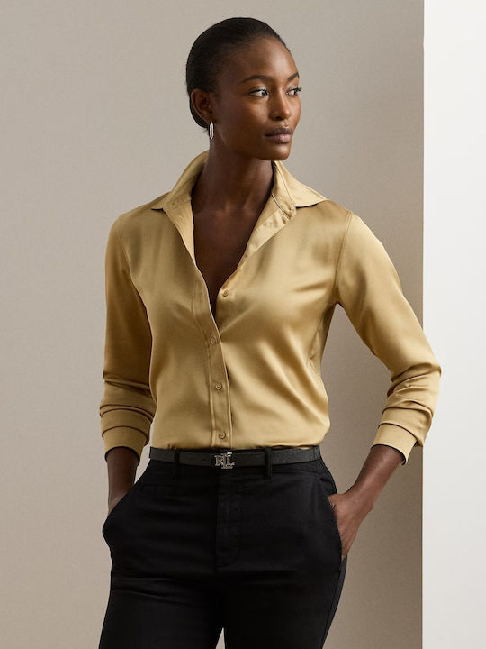 slim fit dress slacks FRAME The Standard Slik Shirt | Golden Butter main image 1