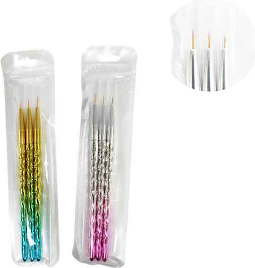 Σετ Πινέλα Νυχιών 3 Τεμαχίων Nail Art – Nail Art Brush Set 3pcs