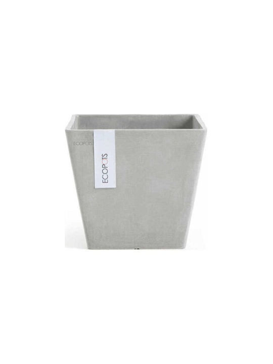 Ecopots Rotterdam Ghiveci Plastic Gri 40x40x35cm.