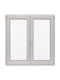 Hinged Window PVC W100xH100cm