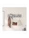 vidaXL Wooden Wall Hanger Gray 80x18x10.5cm 1pc
