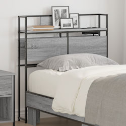 vidaXL Hölzernes Kopfteil Für Bett Grau Sonoma ...