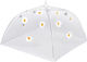 Umbrelă Pentru Alimente Dimensiuni 36 X 36 X 36 Cm Din Dantelă Flori Mici Albe