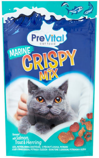 Prevital Σνακ Γάτες Crisp Mix Μείγμα Ψαρικών 60gr 3-58773
