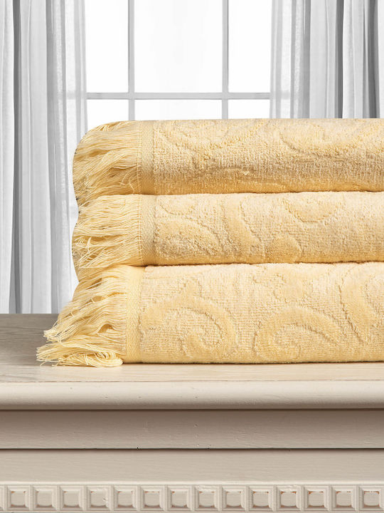 Silk Fashion Bath Towel Alicia 40x60cm Yellow W...