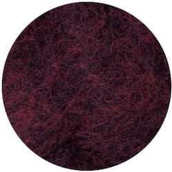 Felt Merino Scurt Pufos Roșu Închis-Negru