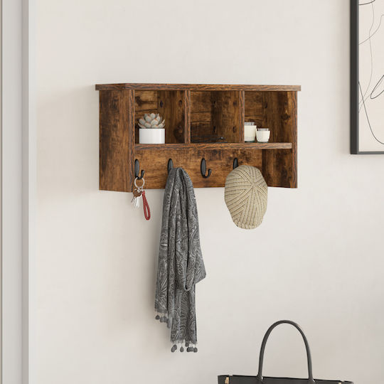 vidaXL Κρεμάστρα Τοίχου Ξύλινη Καφέ 50x26x16cm