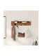 vidaXL Wooden Wall Hanger Brown 80x18x10.5cm 1pc