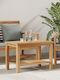 Sitting Room Table for Small Outdoor Spaces from Teak Brown 70x40x45cm