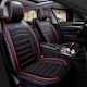 Luxury Leather Car Seat Covers Front Seats 1+1 Red Piping