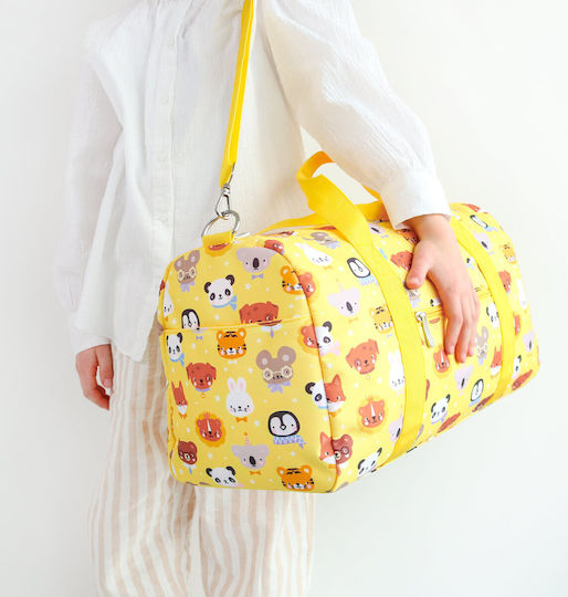 A Little Lovely Company Sack Voyage Yellow Fabric L46xW22.5xH25cm